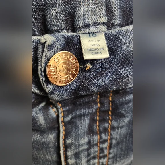 7 For All Mankind Dark Blue Slim/Skinny Jeans - Picture 4 of 5